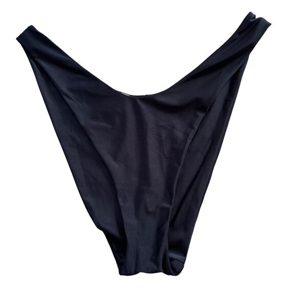 NWT aerie Super High Cut Cheekiest Bikini Bottom Black Size XXL Plus - Picture 1 of 3